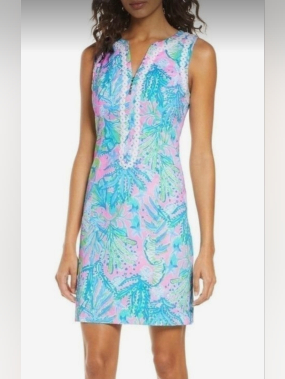 Lilly Pulitzer Delila Mandevilla Baby Hip Nautic Stretch Shift Dress Size 2
